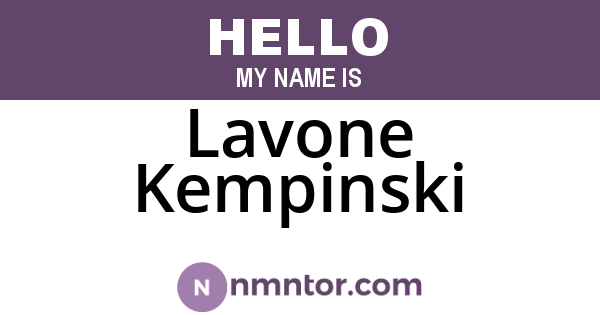 Lavone Kempinski