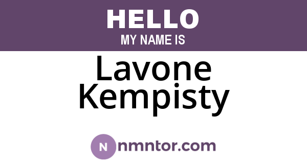 Lavone Kempisty