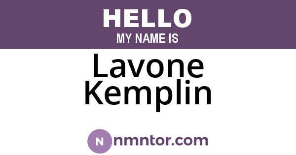 Lavone Kemplin