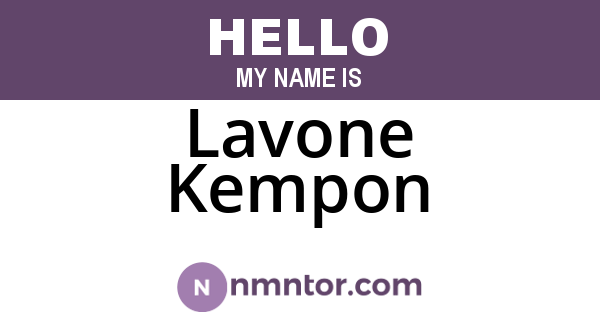 Lavone Kempon