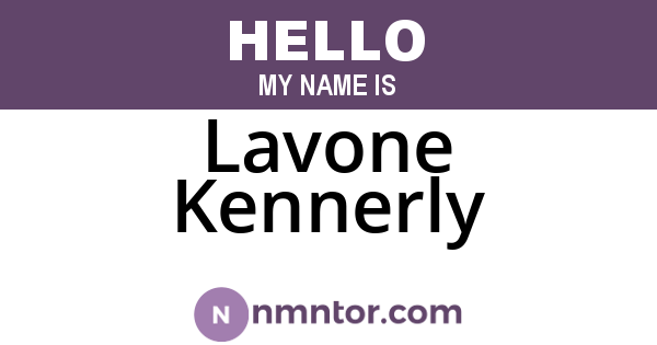 Lavone Kennerly