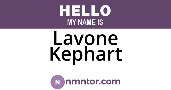Lavone Kephart