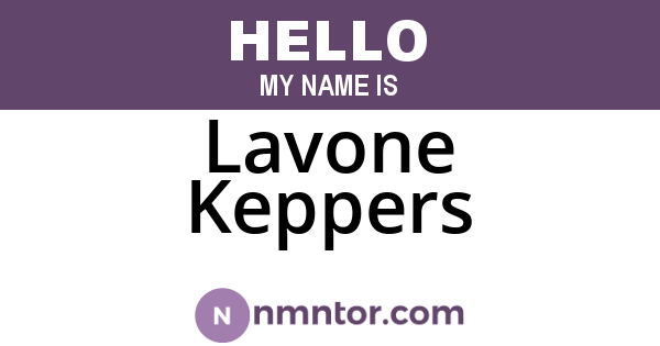 Lavone Keppers