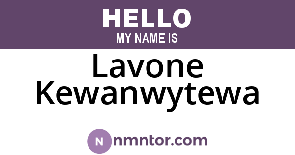 Lavone Kewanwytewa