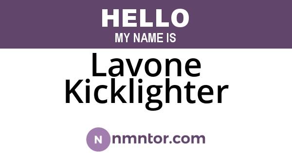 Lavone Kicklighter