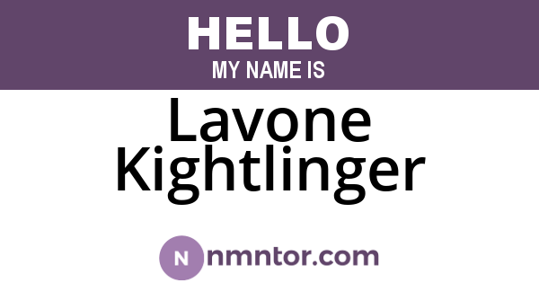 Lavone Kightlinger