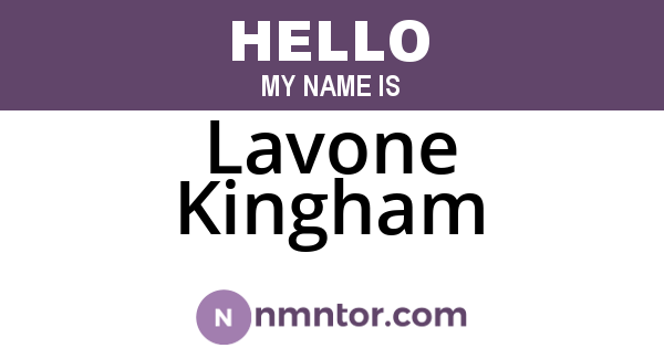 Lavone Kingham