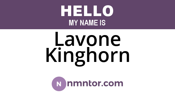 Lavone Kinghorn