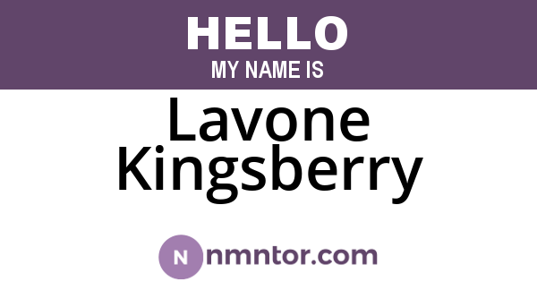Lavone Kingsberry