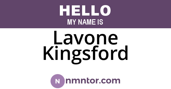 Lavone Kingsford