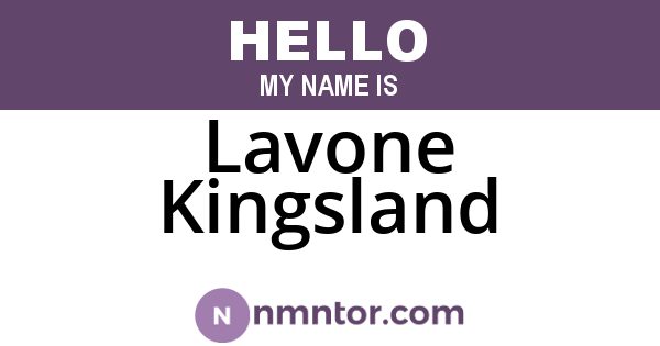 Lavone Kingsland