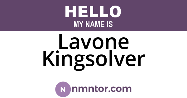 Lavone Kingsolver
