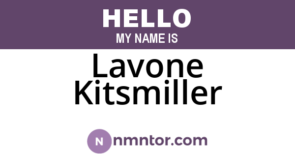 Lavone Kitsmiller