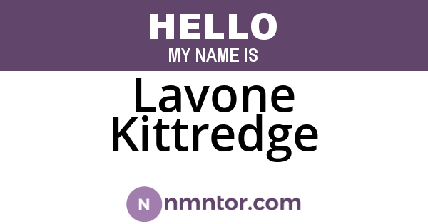 Lavone Kittredge