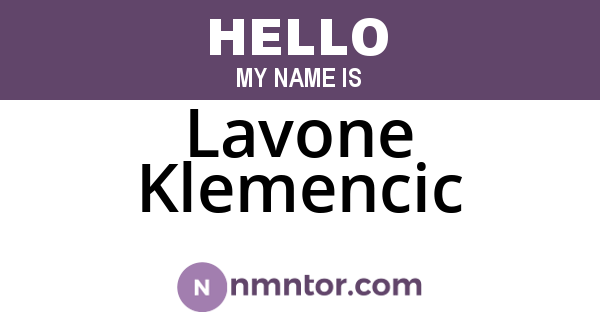 Lavone Klemencic