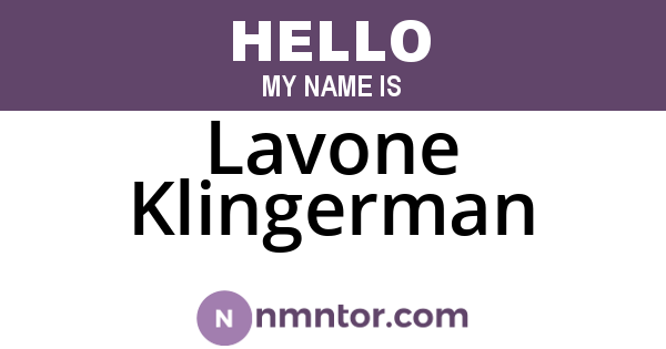 Lavone Klingerman