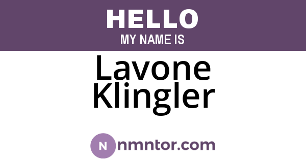 Lavone Klingler