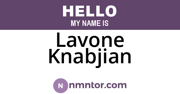 Lavone Knabjian