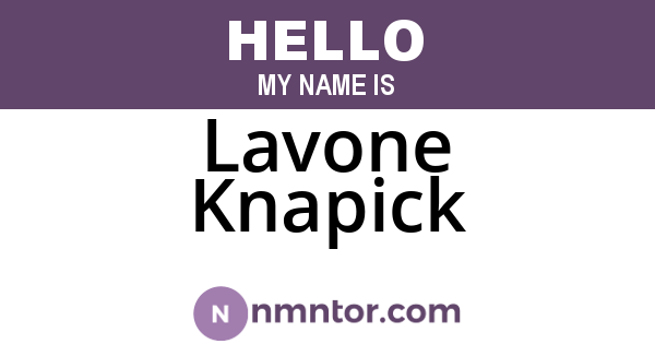Lavone Knapick