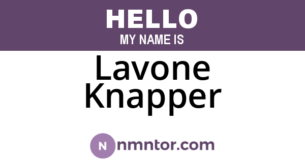 Lavone Knapper