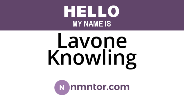Lavone Knowling