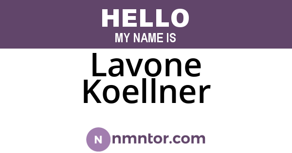 Lavone Koellner