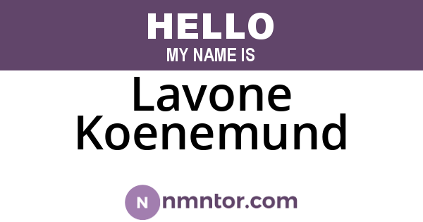 Lavone Koenemund