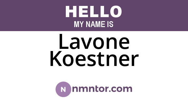 Lavone Koestner
