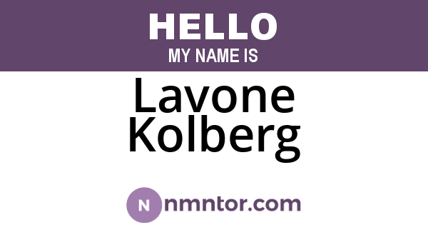 Lavone Kolberg