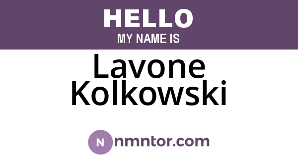 Lavone Kolkowski