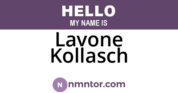 Lavone Kollasch