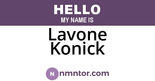 Lavone Konick