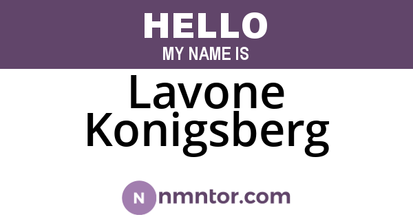 Lavone Konigsberg