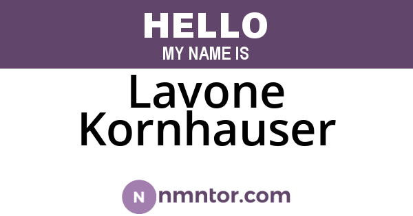 Lavone Kornhauser