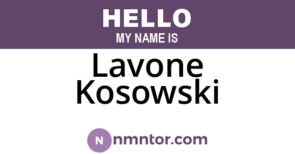Lavone Kosowski