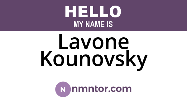Lavone Kounovsky