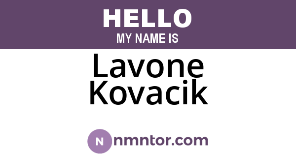 Lavone Kovacik