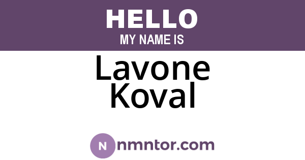 Lavone Koval