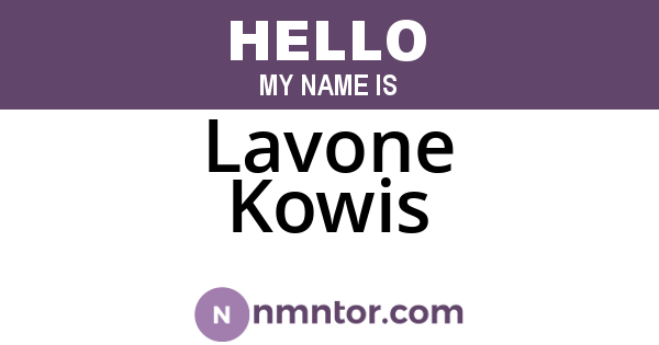 Lavone Kowis