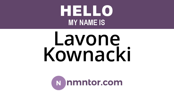 Lavone Kownacki