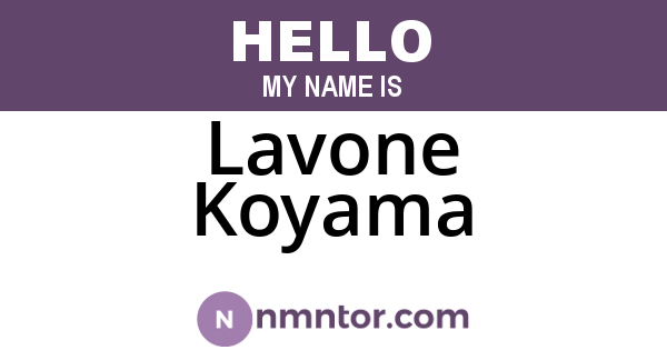 Lavone Koyama