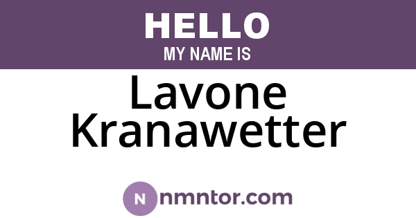 Lavone Kranawetter