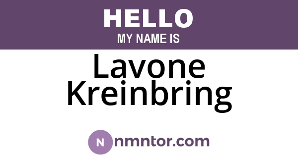 Lavone Kreinbring