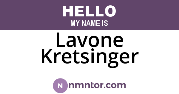 Lavone Kretsinger