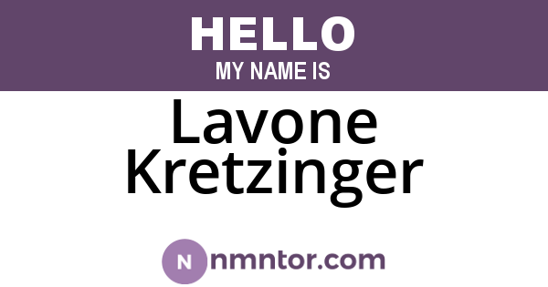 Lavone Kretzinger