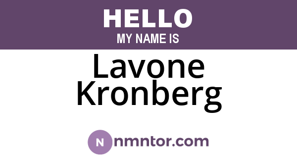 Lavone Kronberg