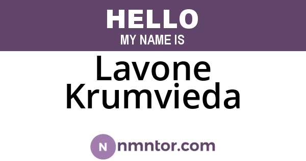 Lavone Krumvieda