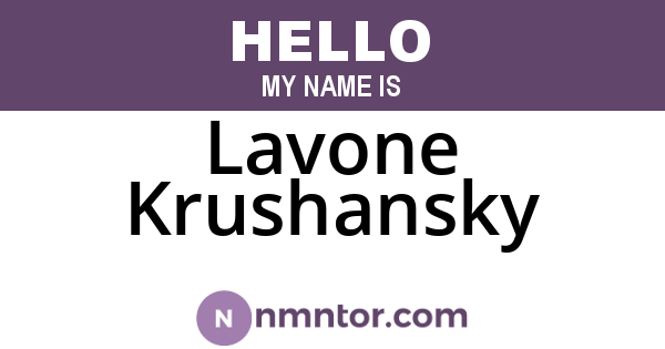 Lavone Krushansky