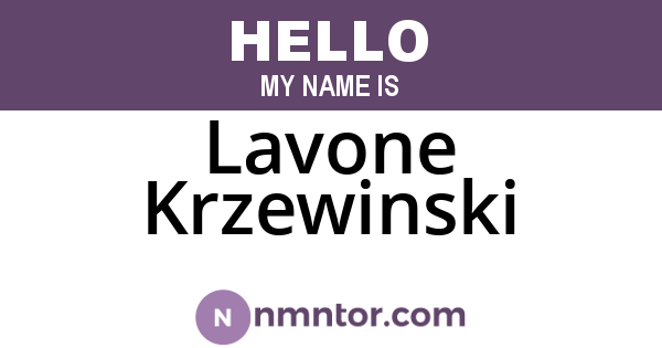 Lavone Krzewinski