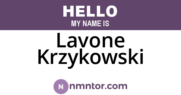 Lavone Krzykowski